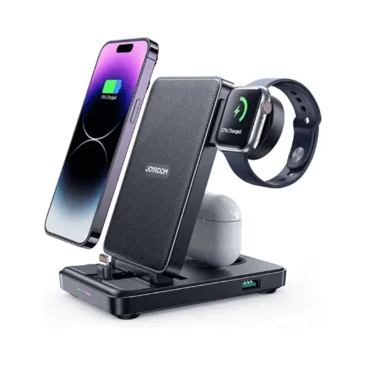 JR-WQS02 4-in-1 Foldable Charging Station for Apple (Lightning Version)